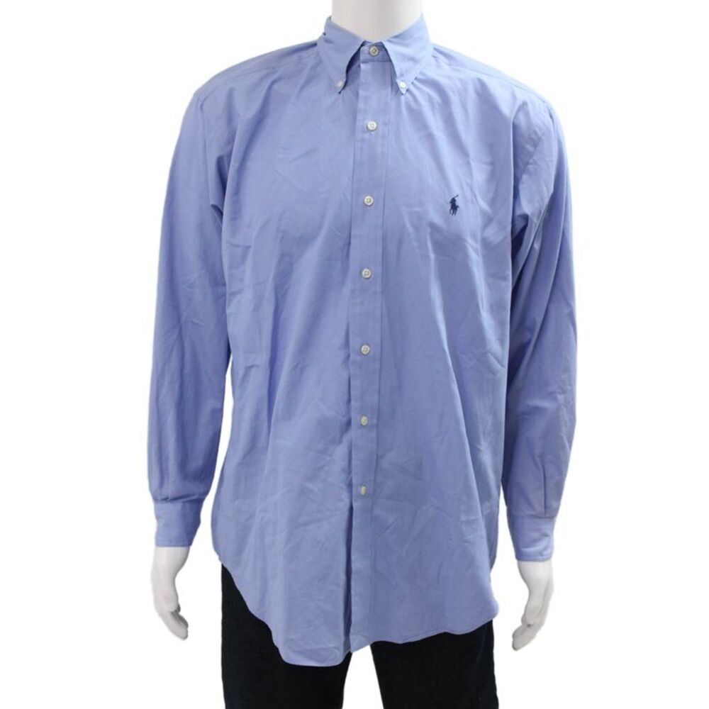 Ralph Lauren Blue Label Mens Button-Down Shirt Blue Long Sleeve Size S